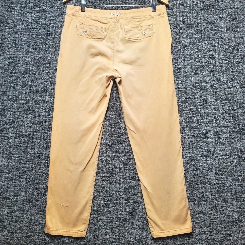 Sundance Always In Style Chino Pants Women 6 Tan Cotton Stretch Casual Coastal